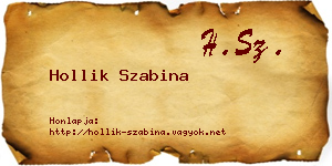 Hollik Szabina névjegykártya
